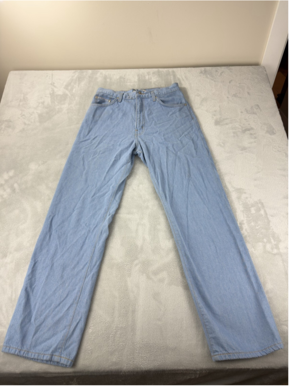 Naked & Famous Denim Jeans Mens 30x30 Blue Regular Straight Selvedge Light Wash